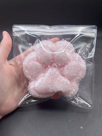 Extra large crystal crunch pink Cat Paw Squishy Toy super soft 200g