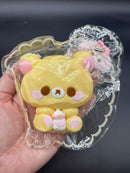 Cute baby bear with a mini Taba keychain soft  taba squishy