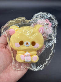 Cute baby bear with a mini Taba keychain soft  taba squishy