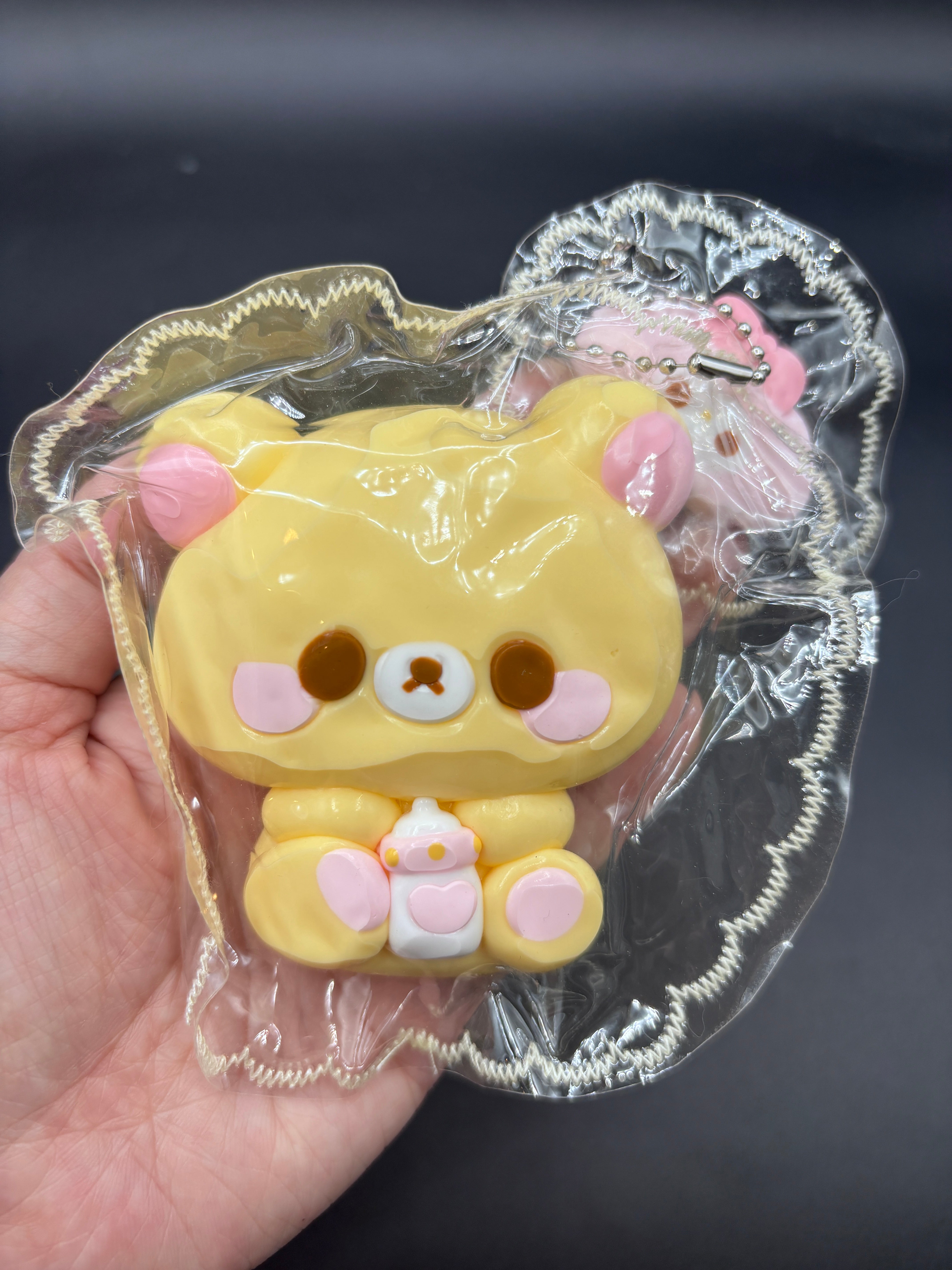 Cute baby bear with a mini Taba keychain soft  taba squishy