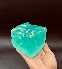 Jumbo 7cm super soft thin skinned aqua cheese stressball