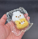 Pack of 2 Miffy and Rilakkuma keychain soft taba squishy