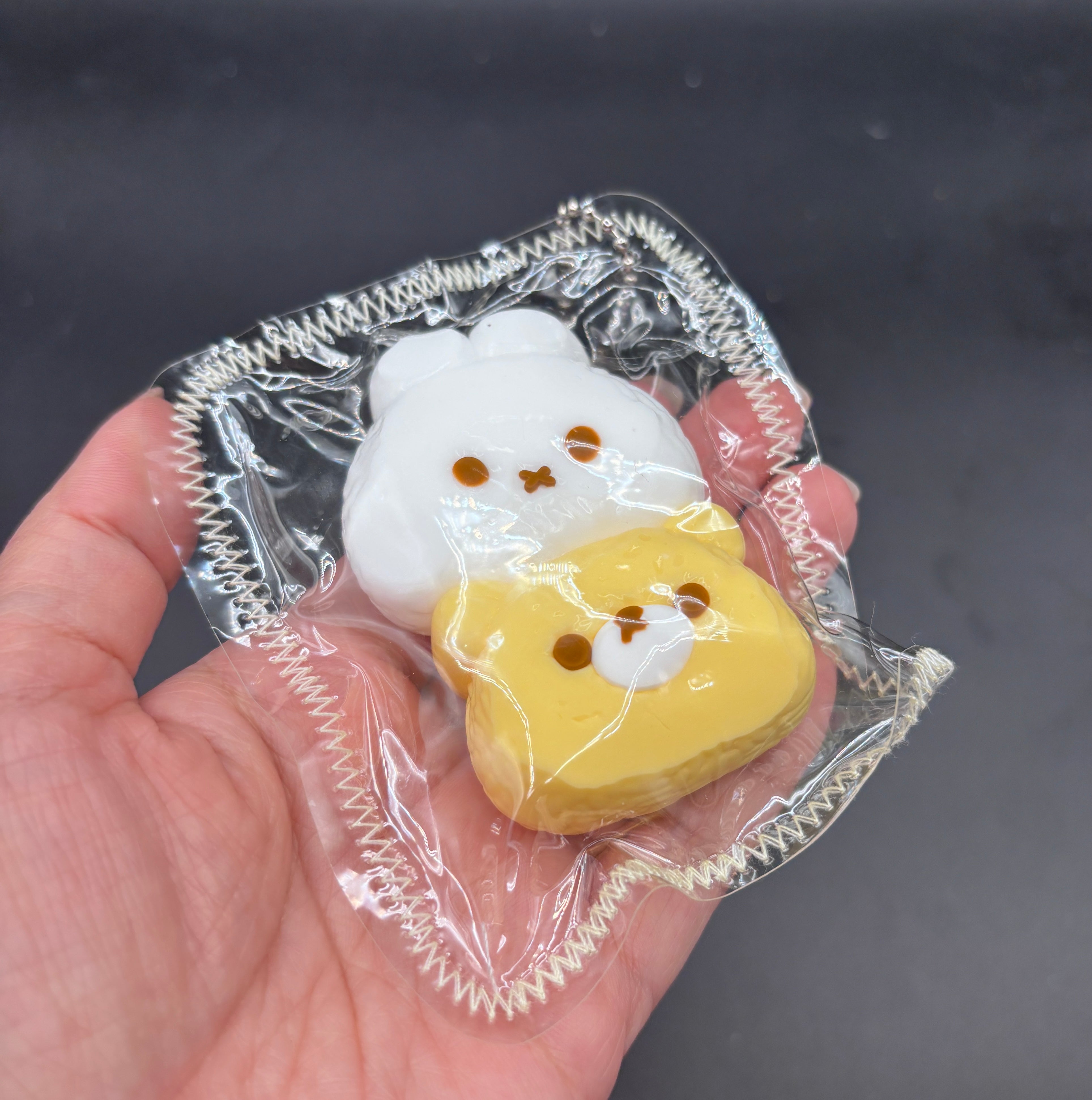 Pack of 2 Miffy and Rilakkuma keychain soft taba squishy