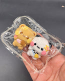 Bubu twins set mini taba squishy keychain