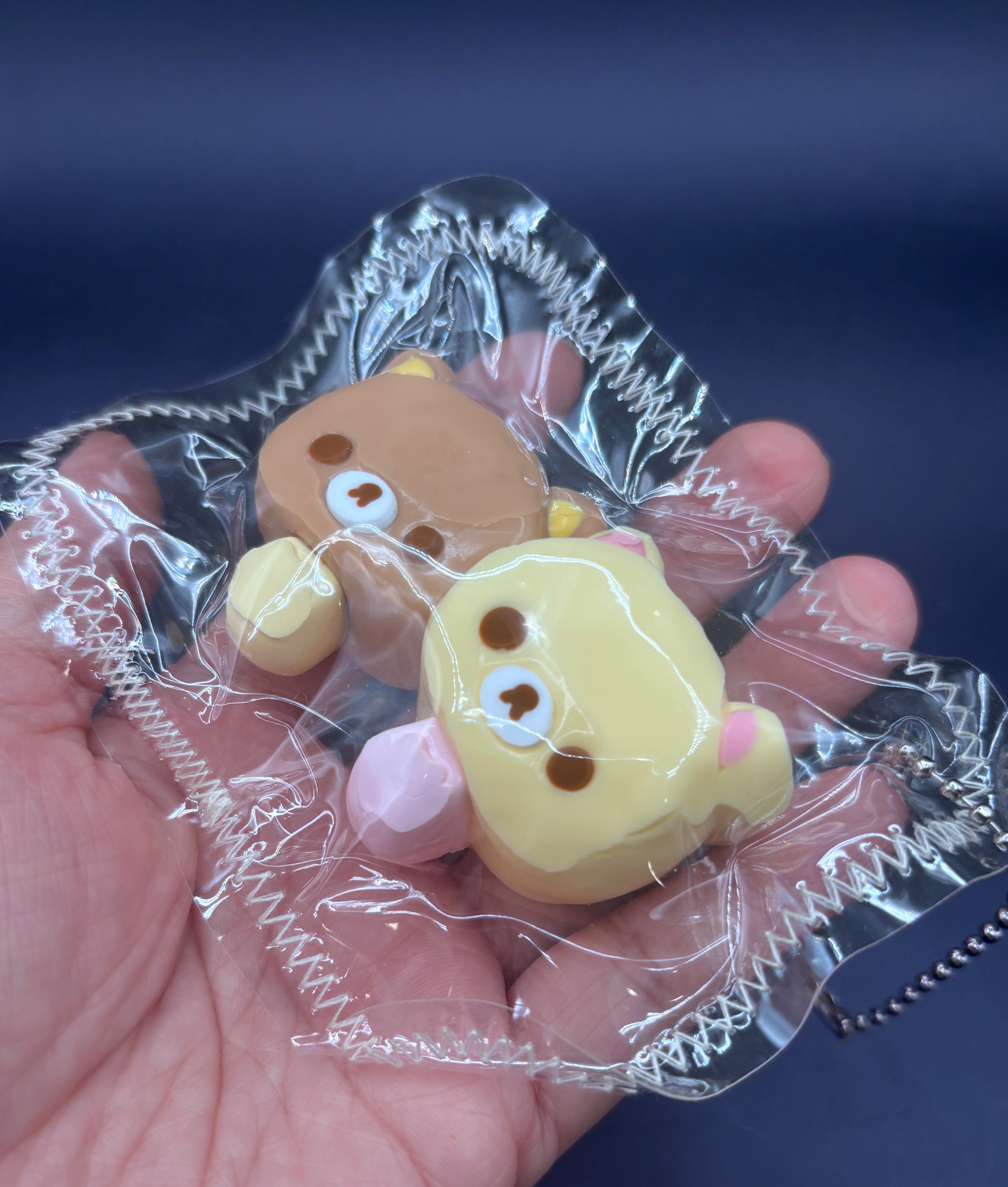 Pack of 2 mini keychain bear popsicle twins Taba squishy toy
