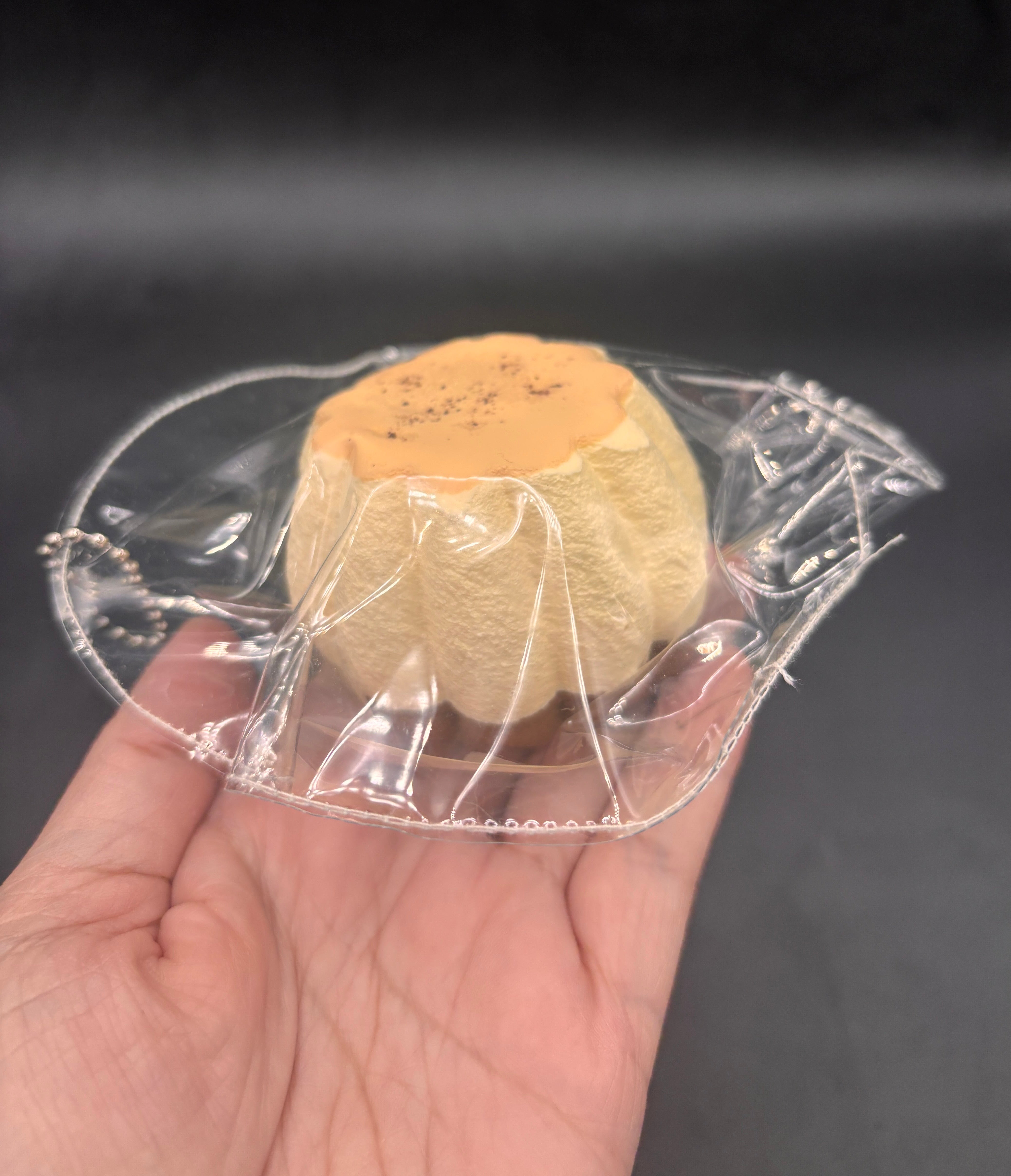 Small keychain caramel pudding soft taba squishy