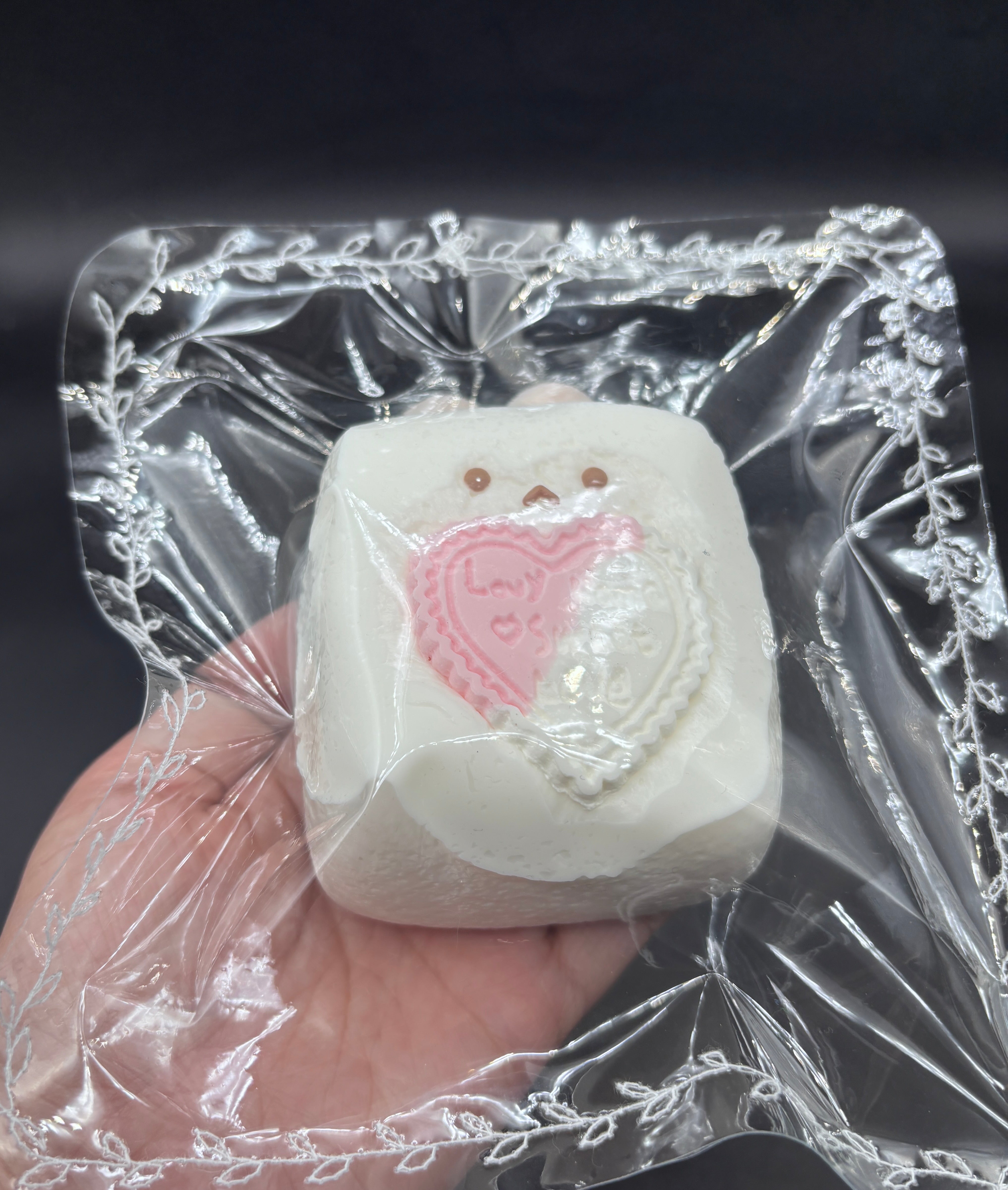 Frozen butter cute bunny taba squishy with heart  taba squishy