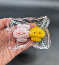 Chicken and bunny twins cute mini taba keychain