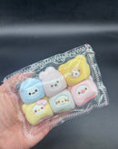 Kawaii mini Taba pack of 6 clocked mochi beanies  taba squishy