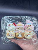 Pack of 6 super cute small Sanrio x Rilakkuma  taba squishy