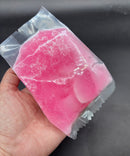 raspberry jam(crunchy slime bag with wax pieces and clay)