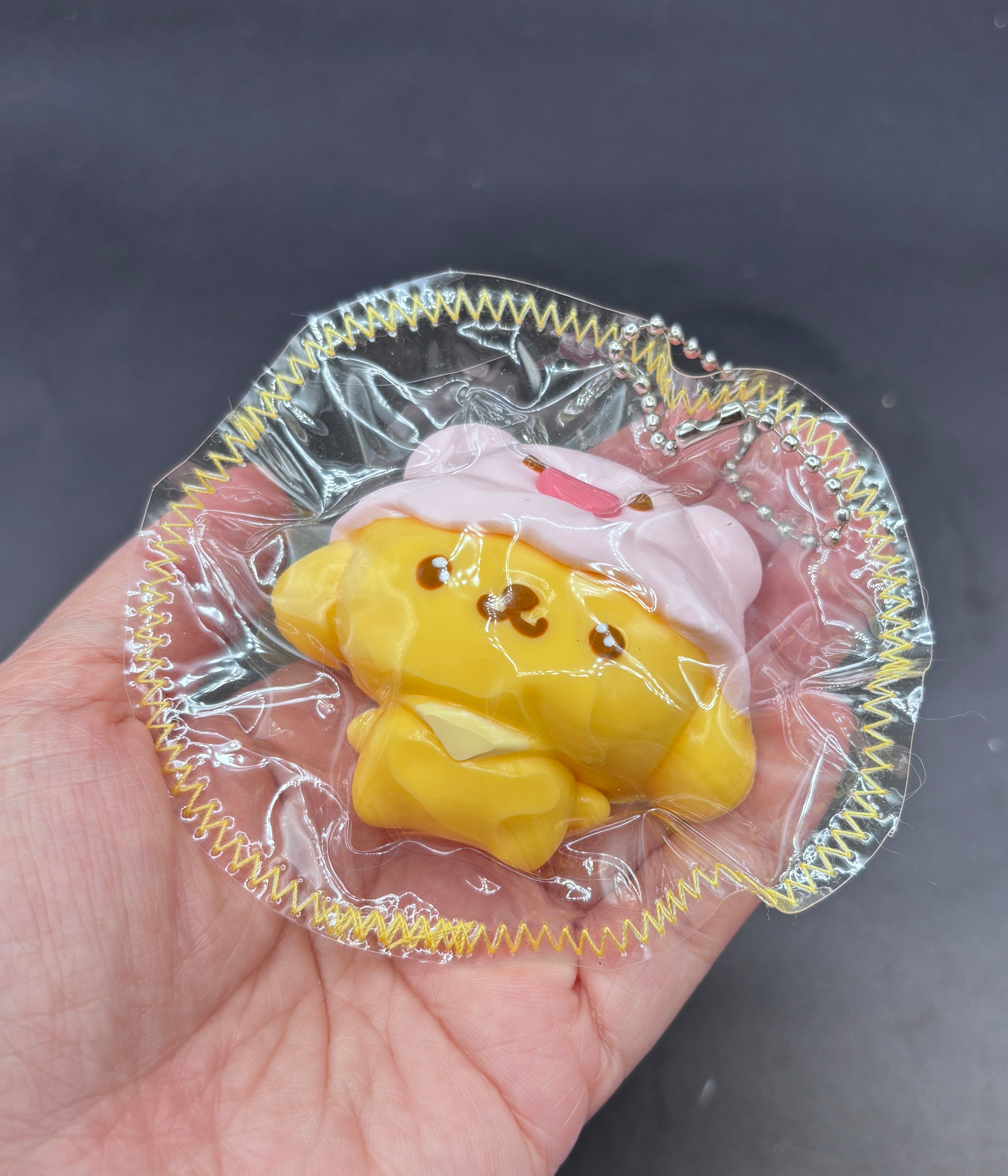 Mini keychain cute pudding dog soft taba squishy
