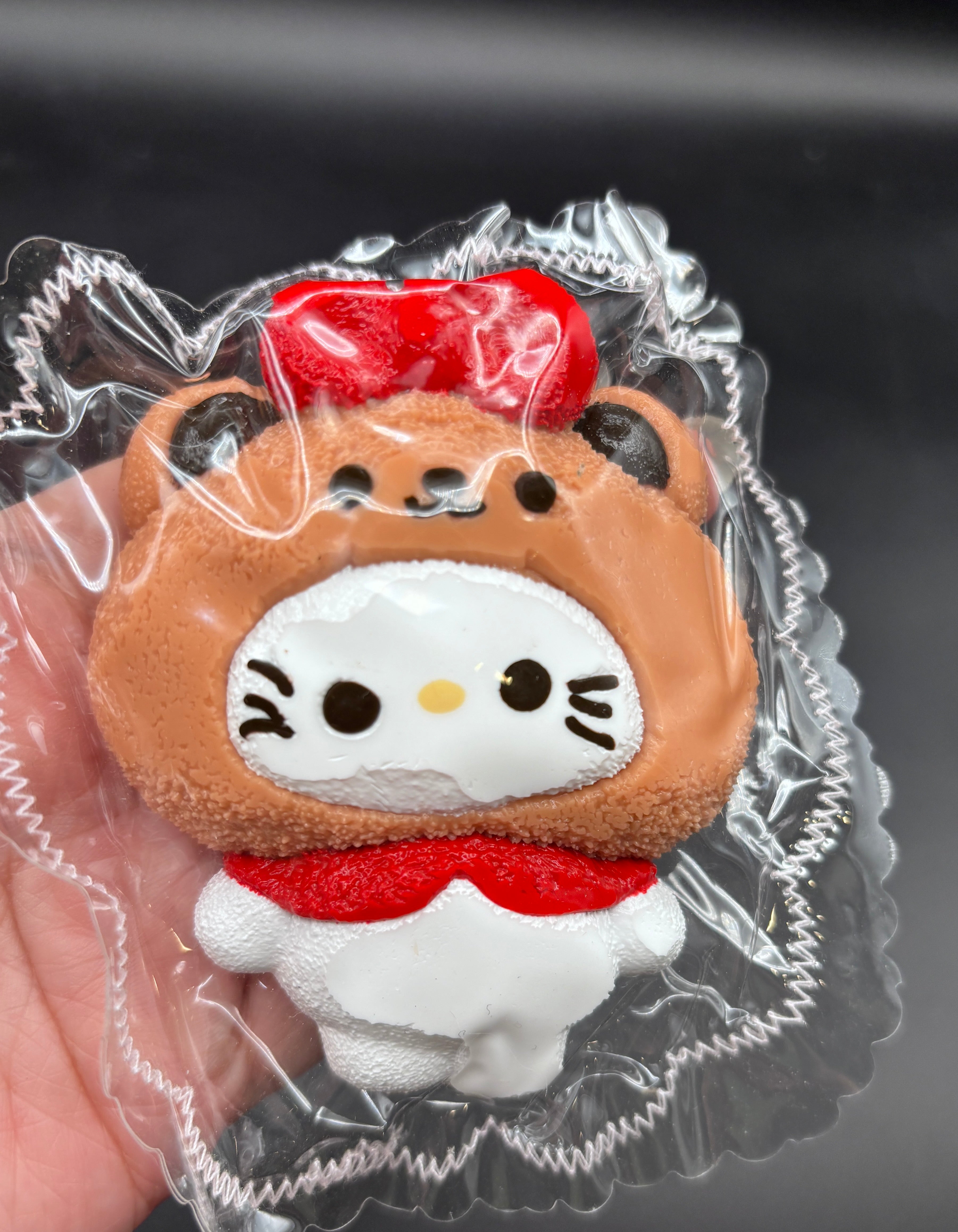 Cute kitty with a bear hoodie soft  Taba Squishy Toy