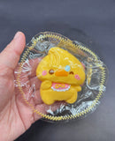 Mini keychain cute pudding duck soft taba squishy