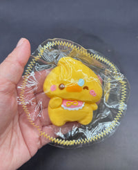 Mini keychain cute pudding duck soft taba squishy