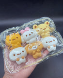 Cute pack of 6 animal kawaii taba squishy