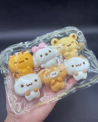 Cute pack of 6 animal kawaii taba squishy