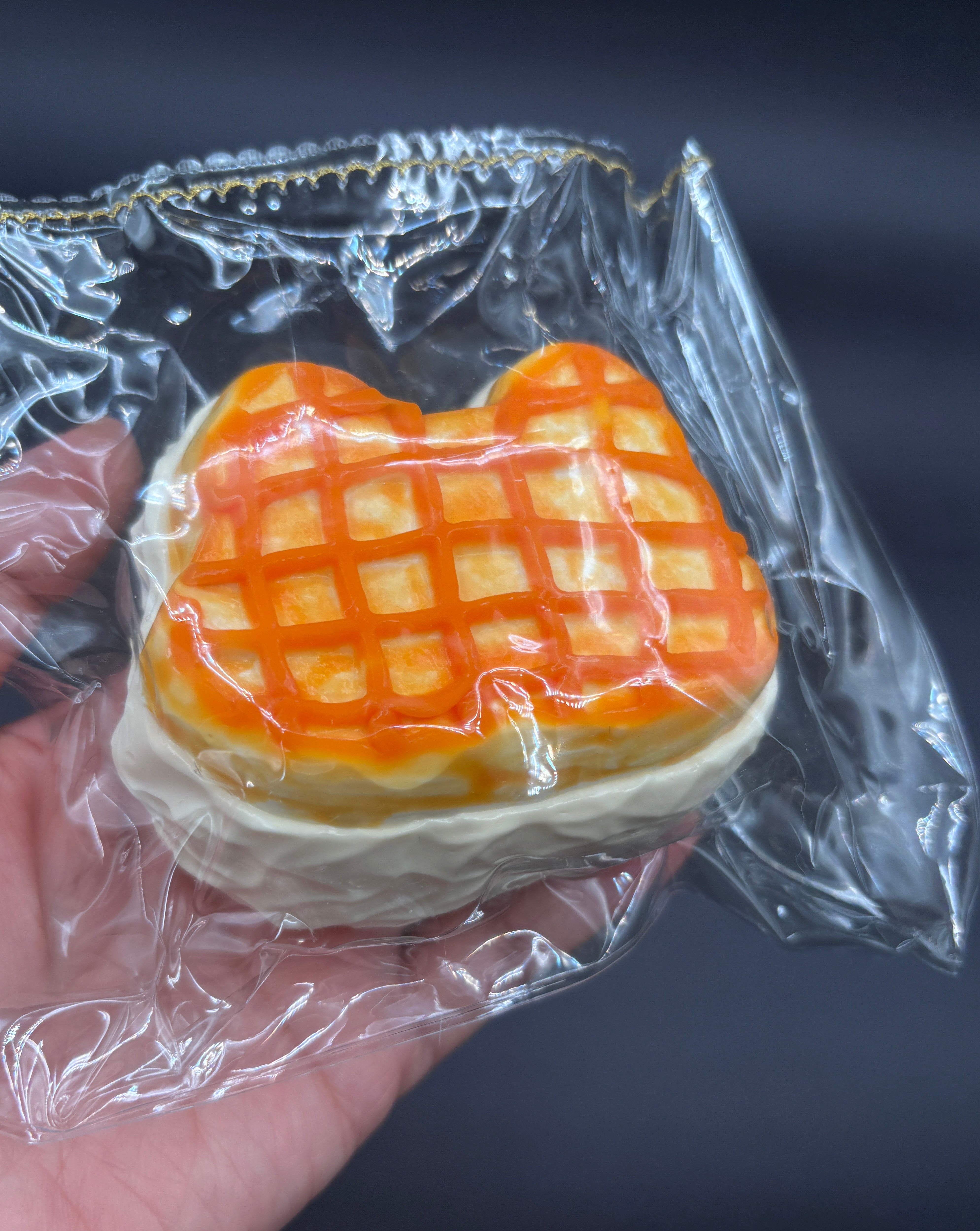 Cute kitty icecream waffle soft  taba squishy