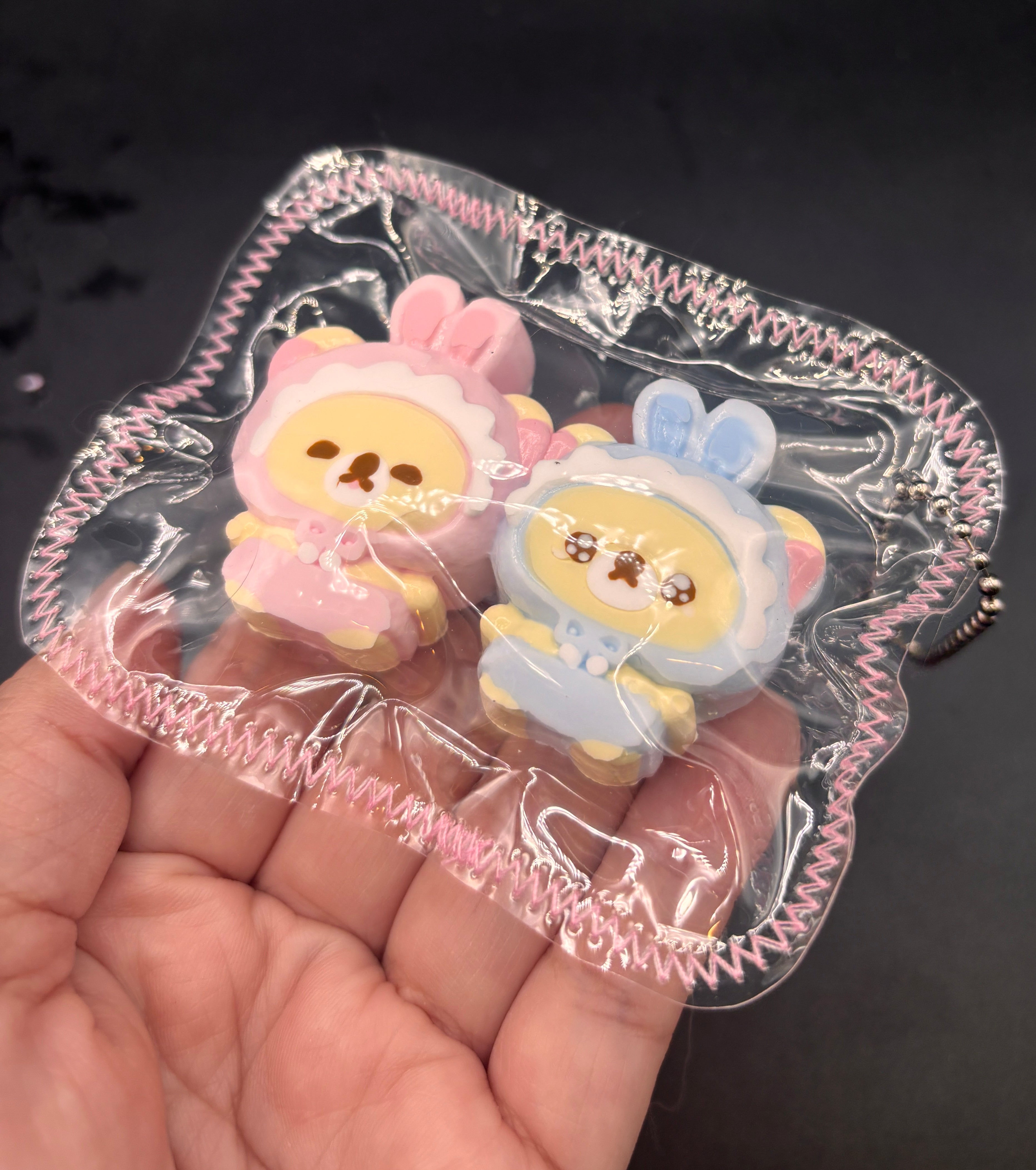 Rilakkuma and Korilakkuma pj twins- mini keychain taba