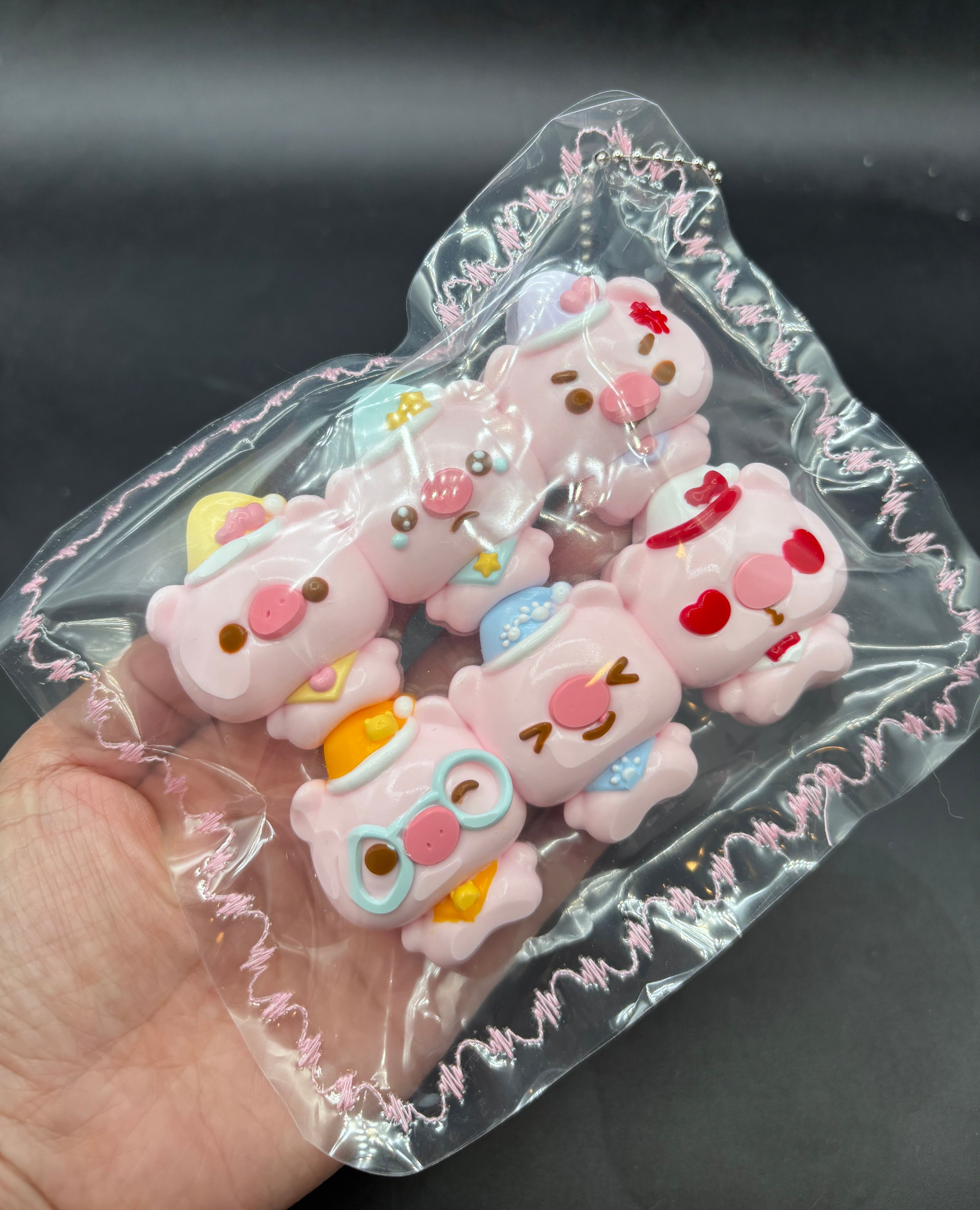 Pack of 6 cute piggies mini taba