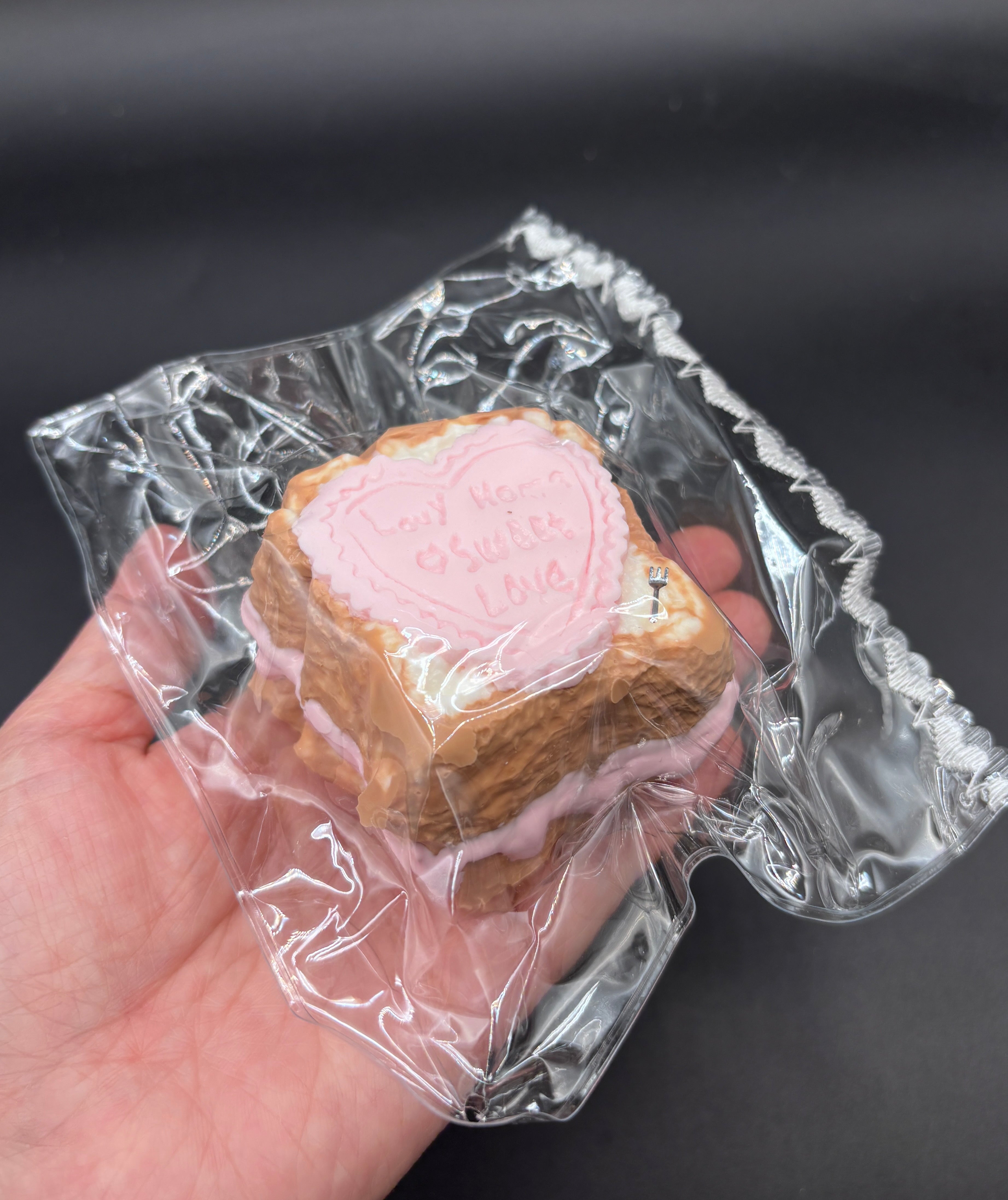 frozen butter small heart strawberry toast taba squishy