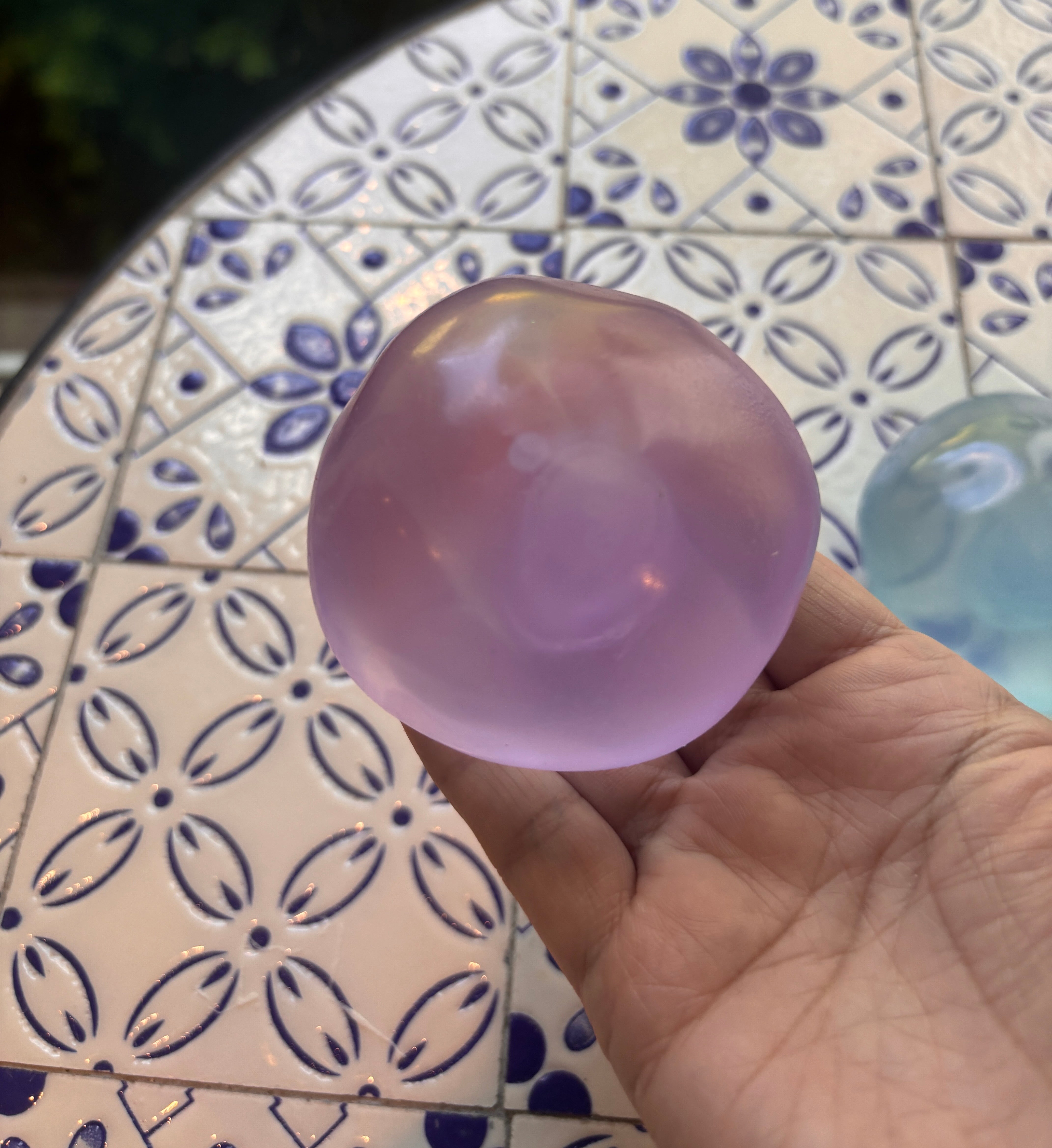 Coconut jelly stressball (coconut oil but less mouldable)
