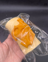 Frozen butter taba Cheese on a sponge cake roll
