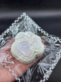 New frozen butter texured fluffy cream cake cat paw  taba squishy