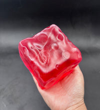 Jumbo 7cm super soft thin skinned wine red cheese stressball