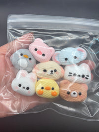 Detailed pack of 8 cute yarn animals Taba Squishy Toy