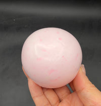 Pink round beaded ice clay stressball
