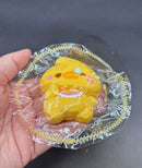 Mini keychain cute pudding duck soft taba squishy
