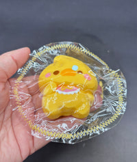 Mini keychain cute pudding duck soft taba squishy