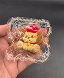 Cute Brown puppy with a hat mini keychain taba squishy