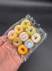Mini pack of 9 Sumikko Gurashi donut taba squishy