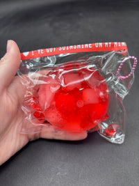 Strawberry jelly cube with taba slime Stress Ball