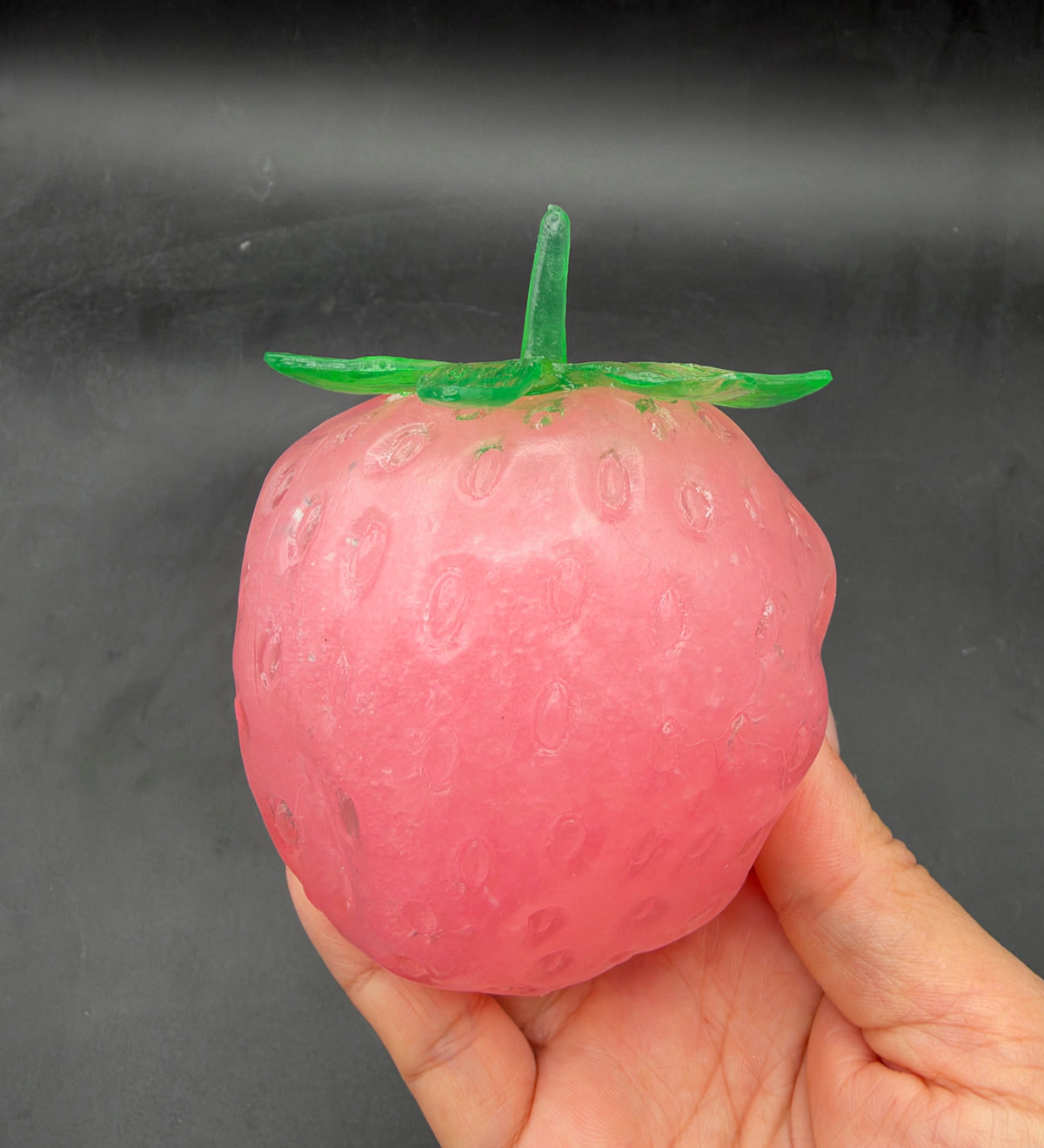 Jumbo thick moldable slushy strawberry stressball