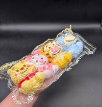 Large pack of 4 bear and his friends characters Taba Squishy Toy
