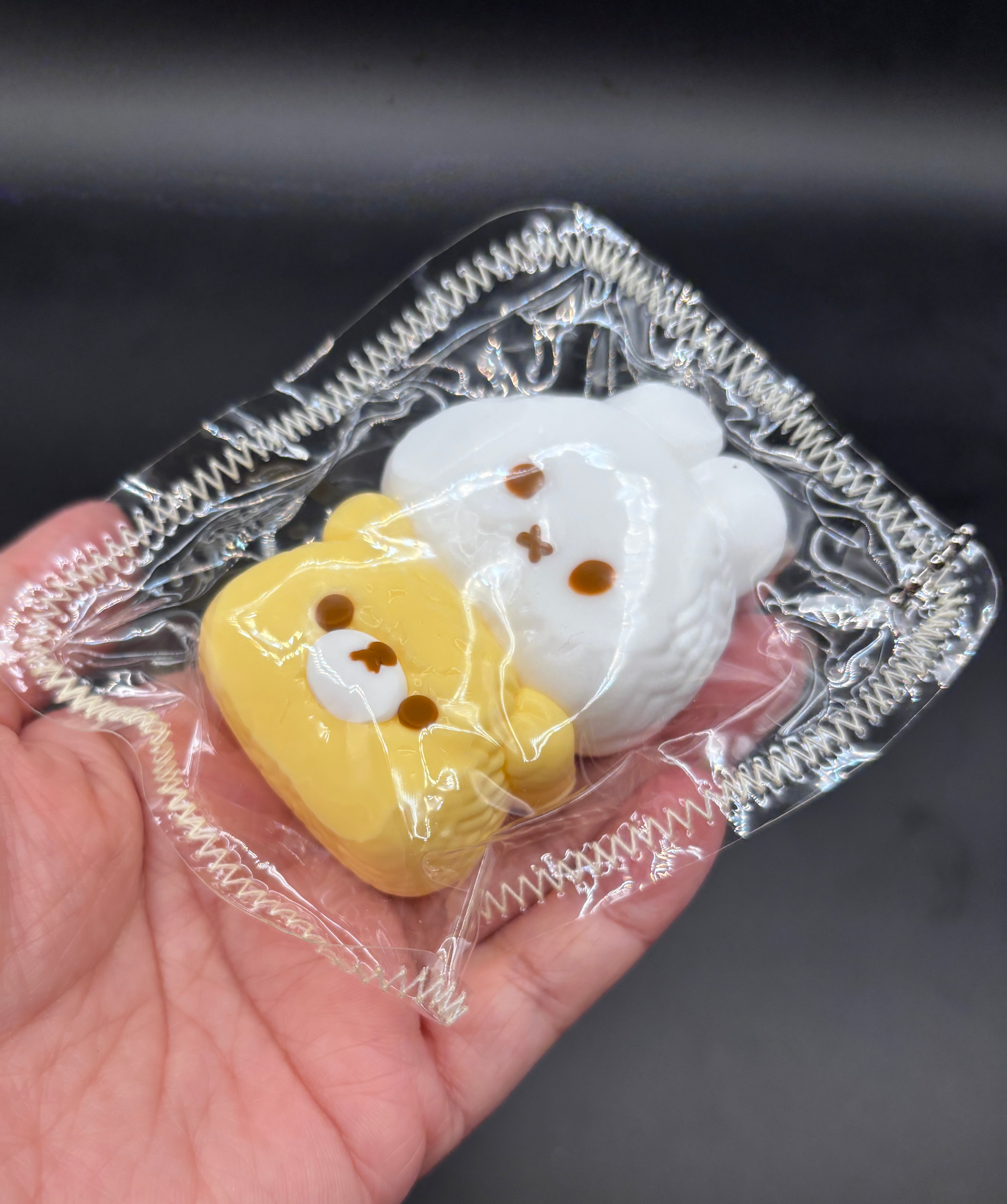 Pack of 2 Miffy and Rilakkuma keychain soft taba squishy