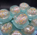 [very firm] cherry blossom stressball (coconut oil + clear putty)
