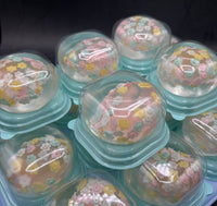 [very firm] cherry blossom stressball (coconut oil + clear putty)