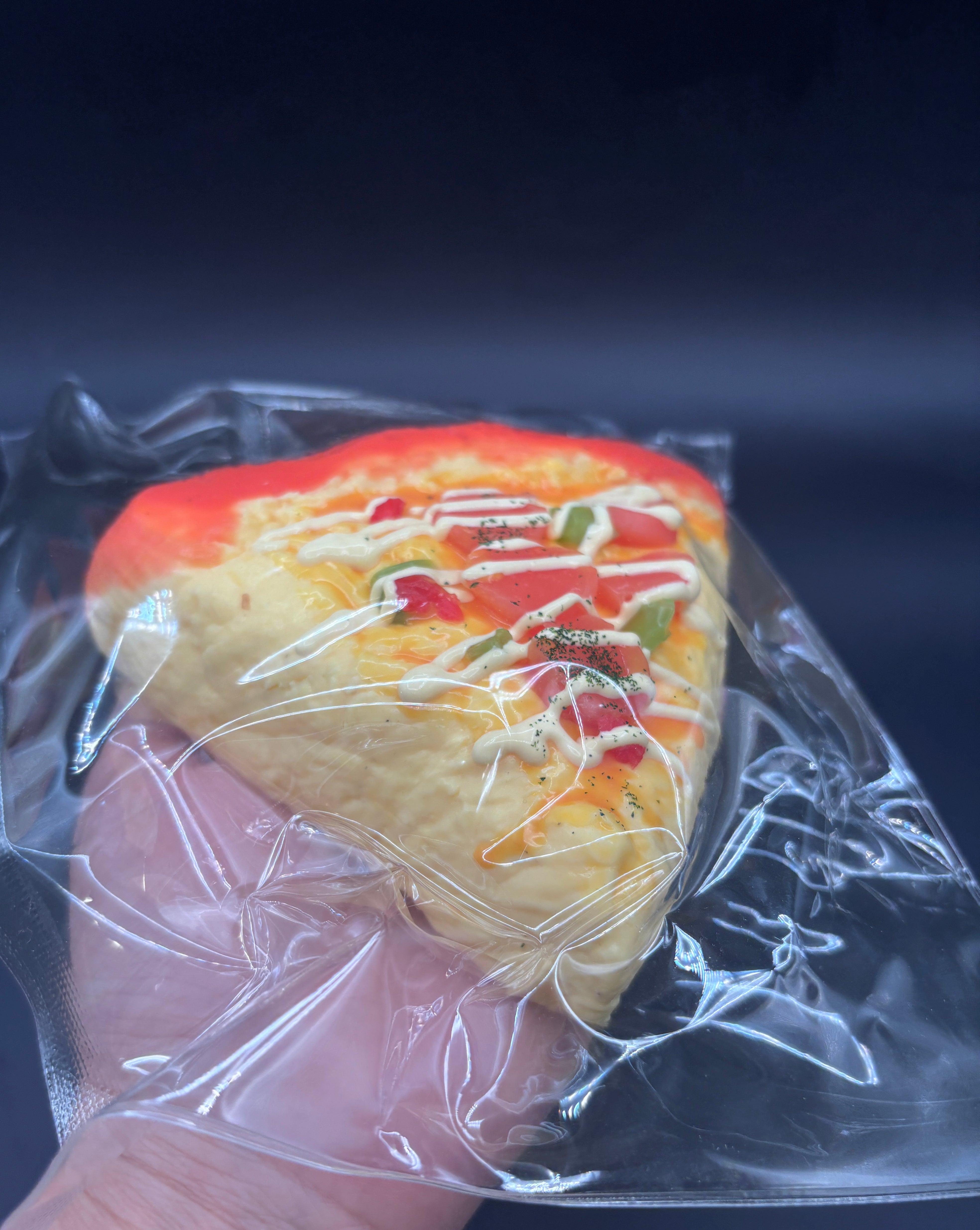 Extra large soft and thick cheese sausage pizza realistic  soft taba squishy