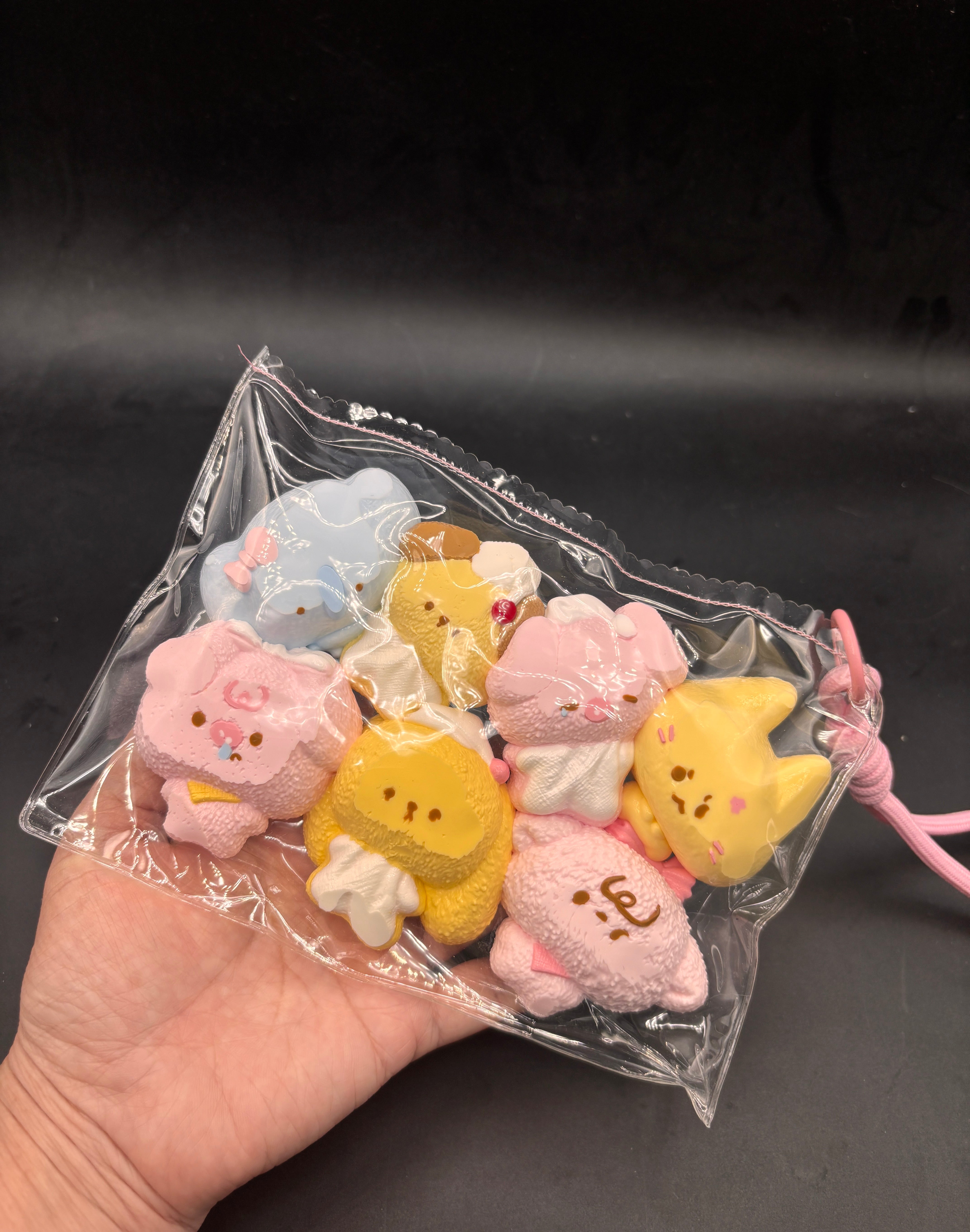 Pack of 7 super cute plushie animal small  taba squishy