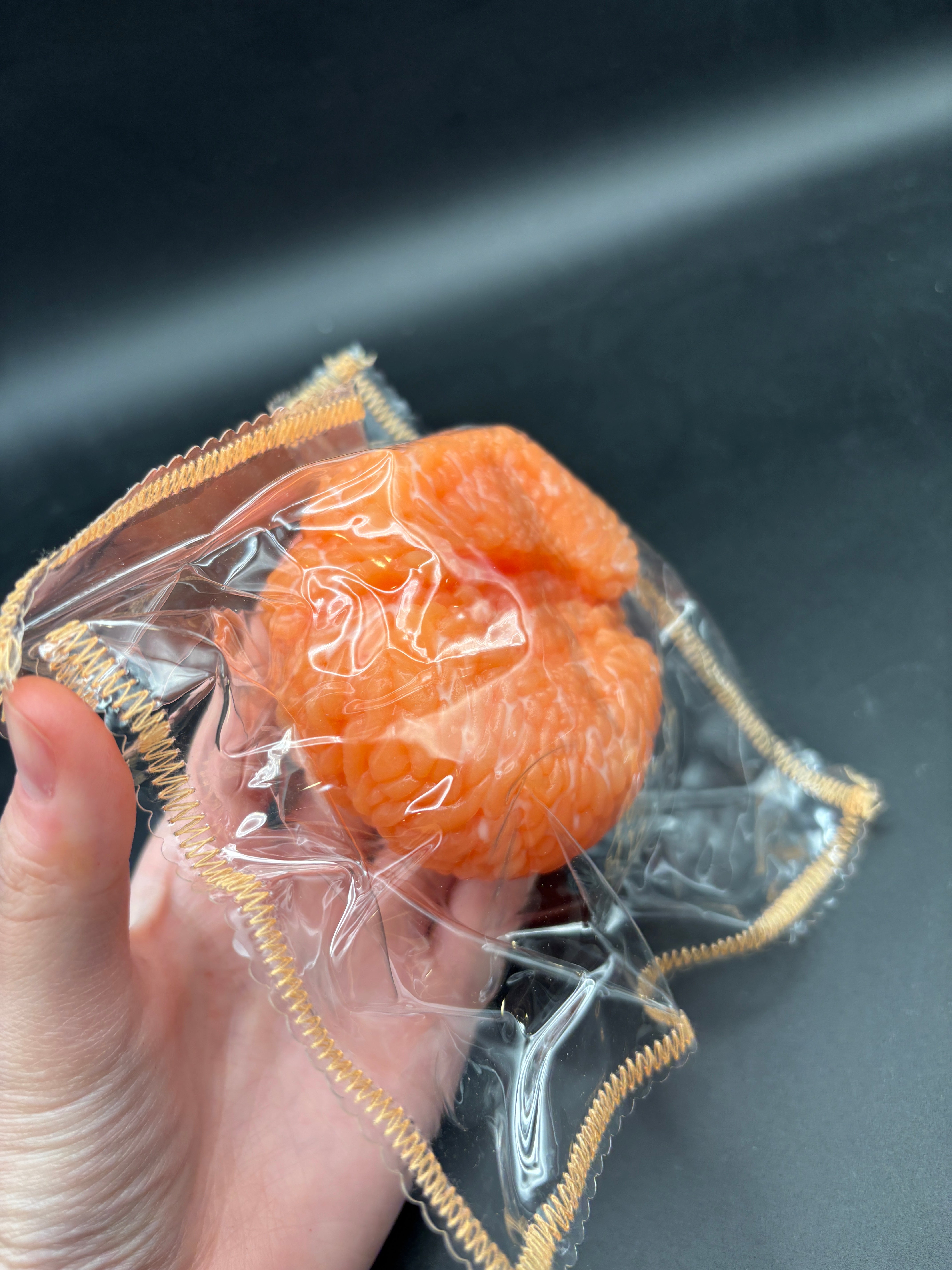Realistic orange/Mandarin taba squishy soft textured