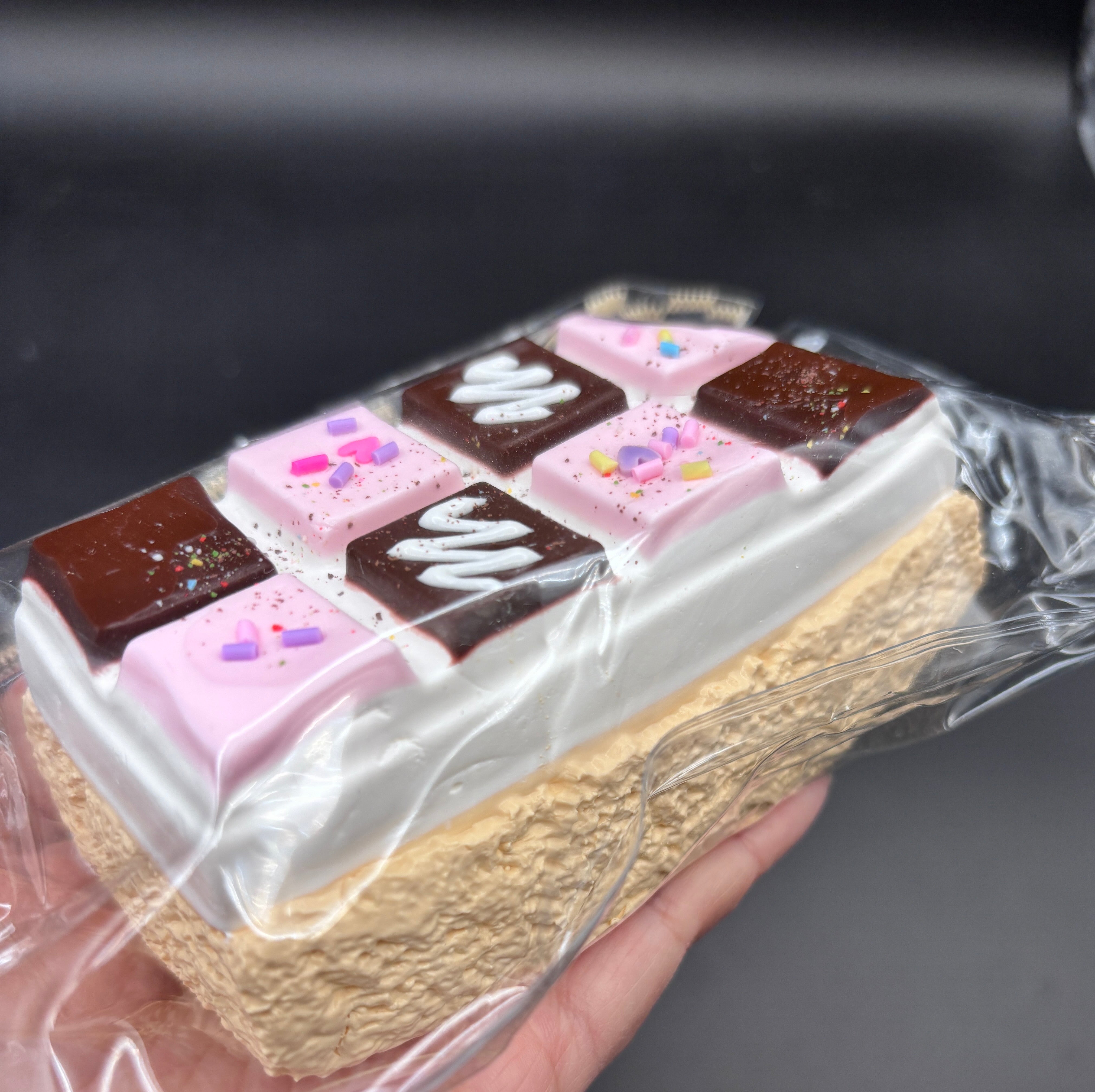 Large chocolate bar cake soft taba squishy toy