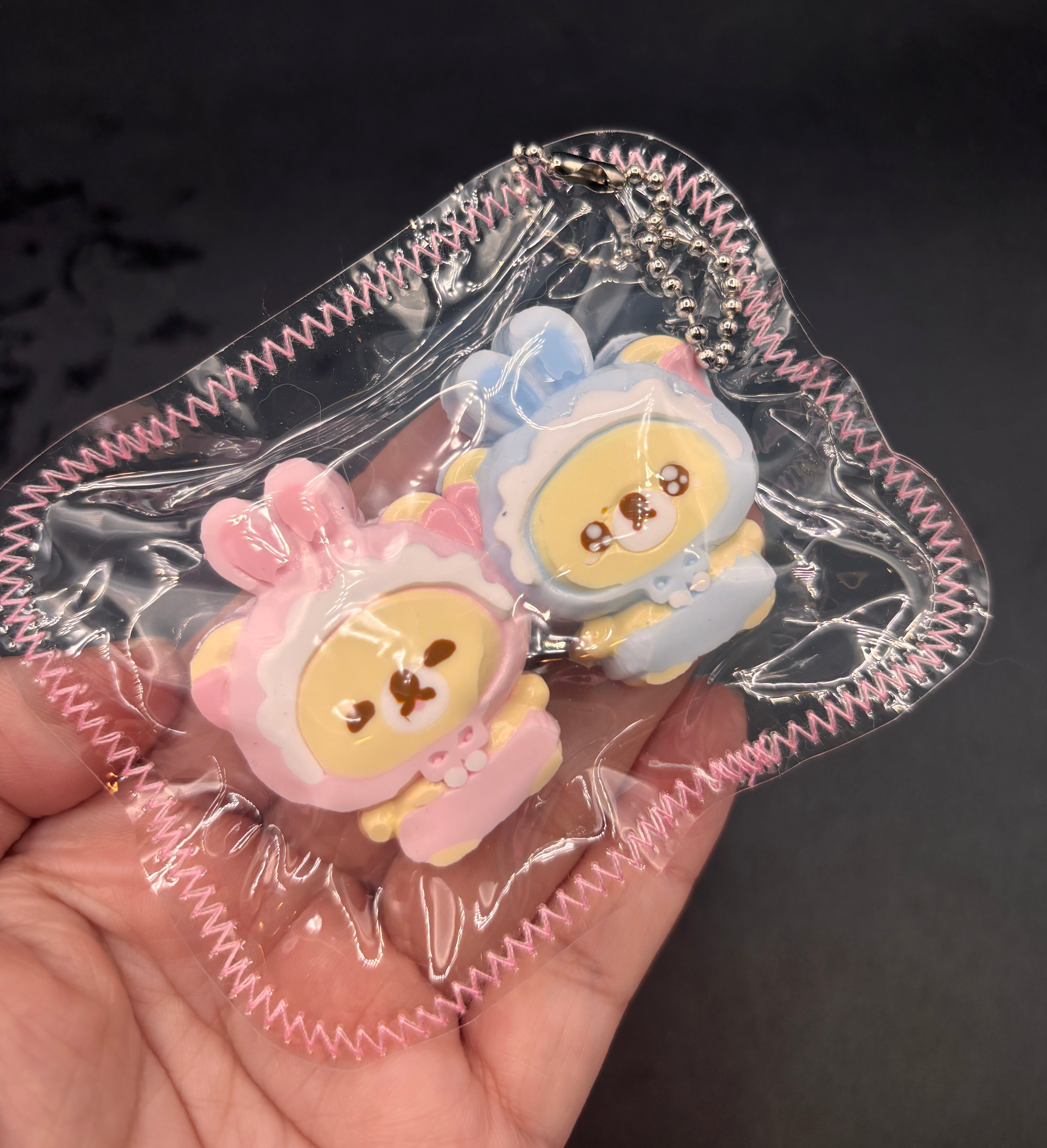 Rilakkuma and Korilakkuma pj twins- mini keychain taba