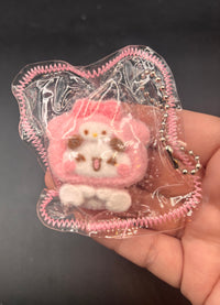 Cute mini bubu x food+sanrio keychain taba (choose)