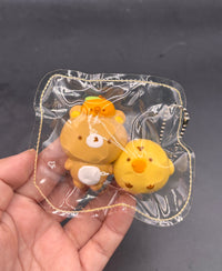 Mini keychain Rilakkuma and chick set  taba squishy