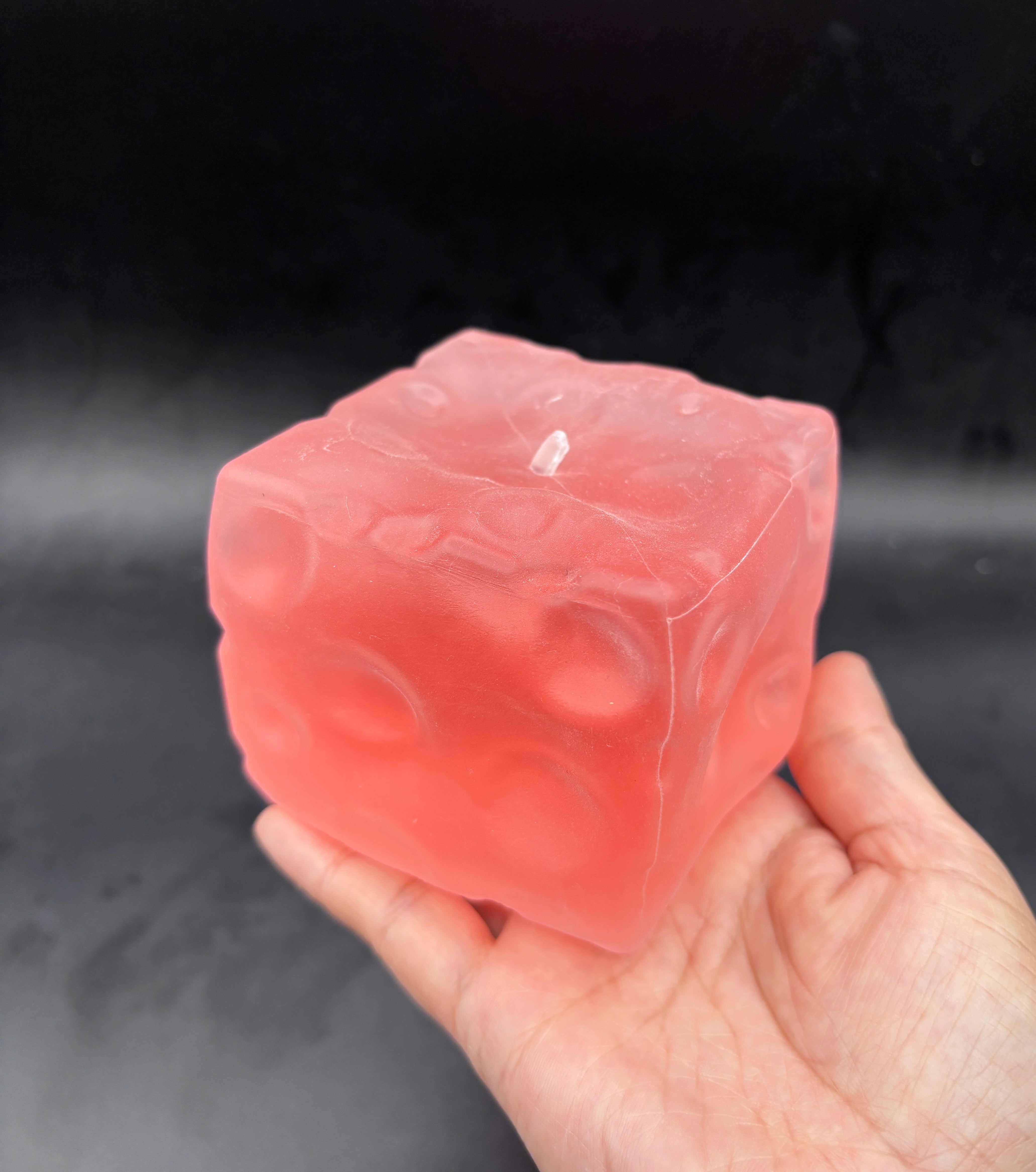 MATTE JUMBO clear pink Vaseline cheese squishy 7cm