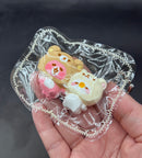 Mini keychain twins bear hoodie